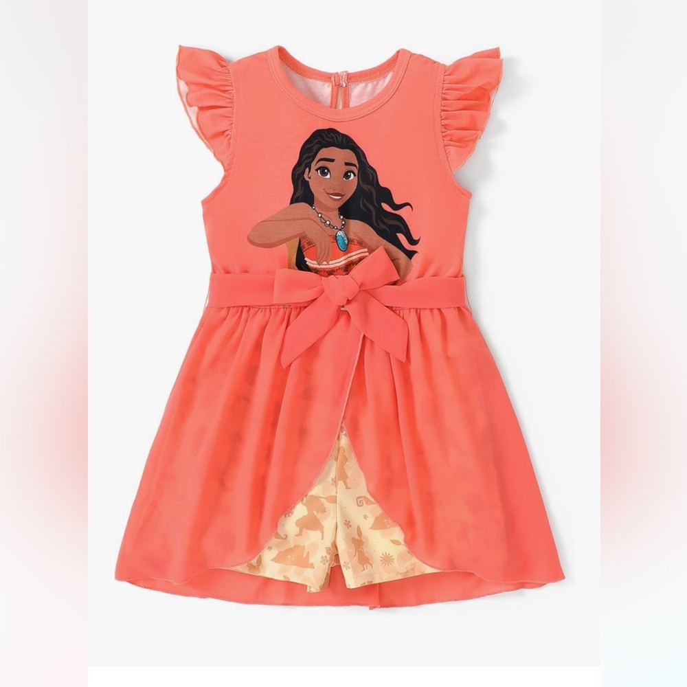 NWT Disney Princess Toddler Girl Romper With Skirt Overlay Summer Jumpsuit